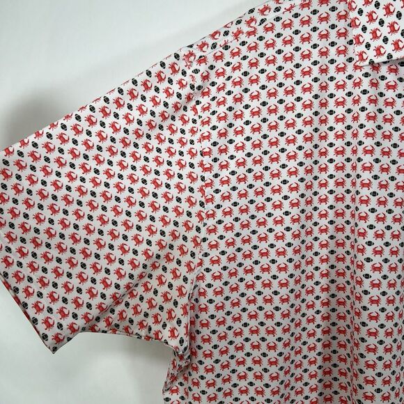 Rhoback The Chesapeake Golf Polo Shirt Mens Size 2XL Maryland Crabs Football AOP - Picture 6 of 10